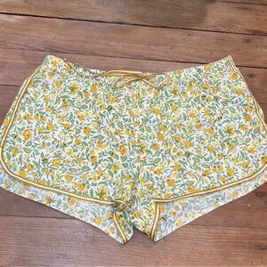 J Crew Linen Blend Floral PJ Shorts Small